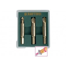 Набор экстракторов KRAFTOOL для выкруч. крепежа, 3 пред.