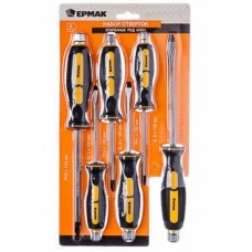 Набор отверток удар. 6 шт под ключ (SL 5*100,6*100,8*150,PH3*150,,PH2*100,,PH1*100) ЕРМАК